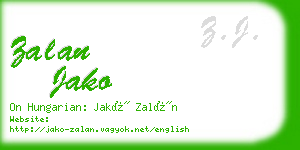 zalan jako business card